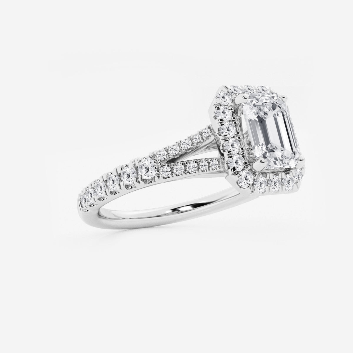 Sophia - Split Shank Halo Engagement Ring