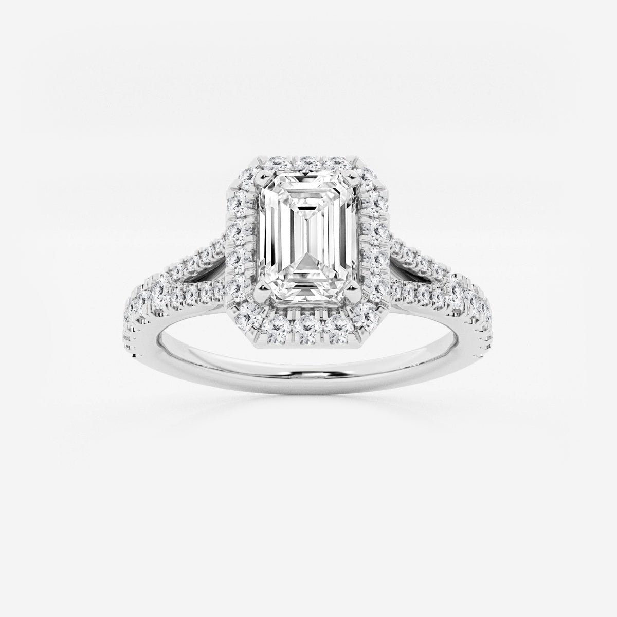 Sophia - Split Shank Halo Engagement Ring