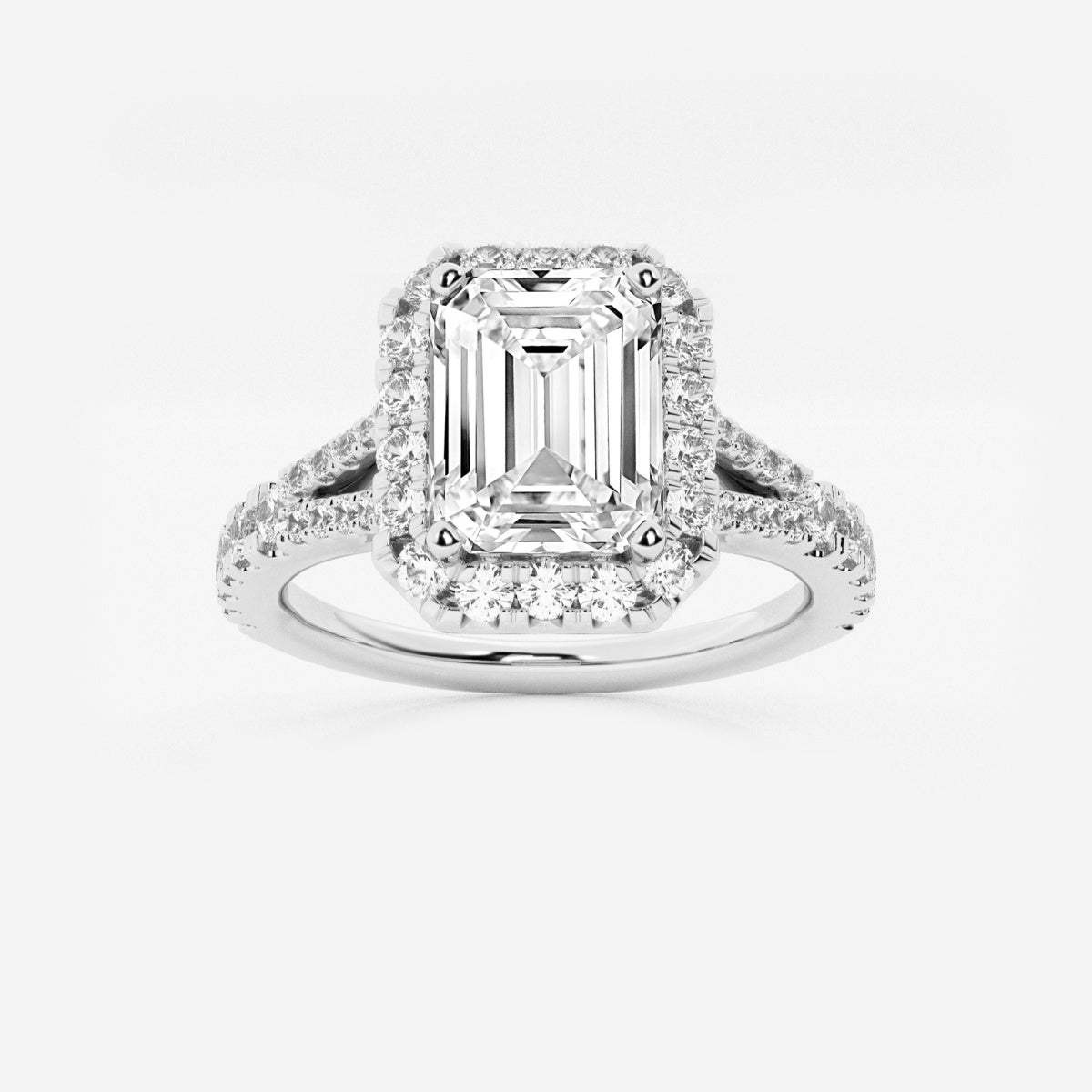 Sophia - Split Shank Halo Engagement Ring