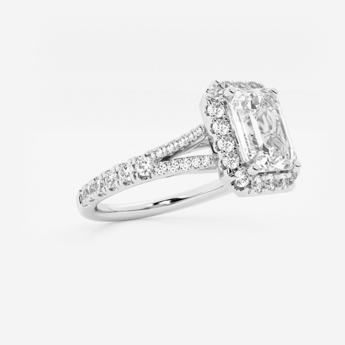 Sophia - Split Shank Halo Engagement Ring