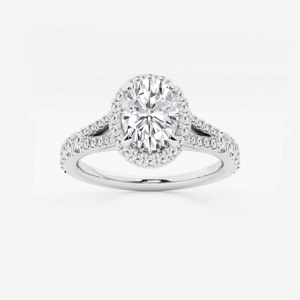 Sophia - Split Shank Halo Engagement Ring