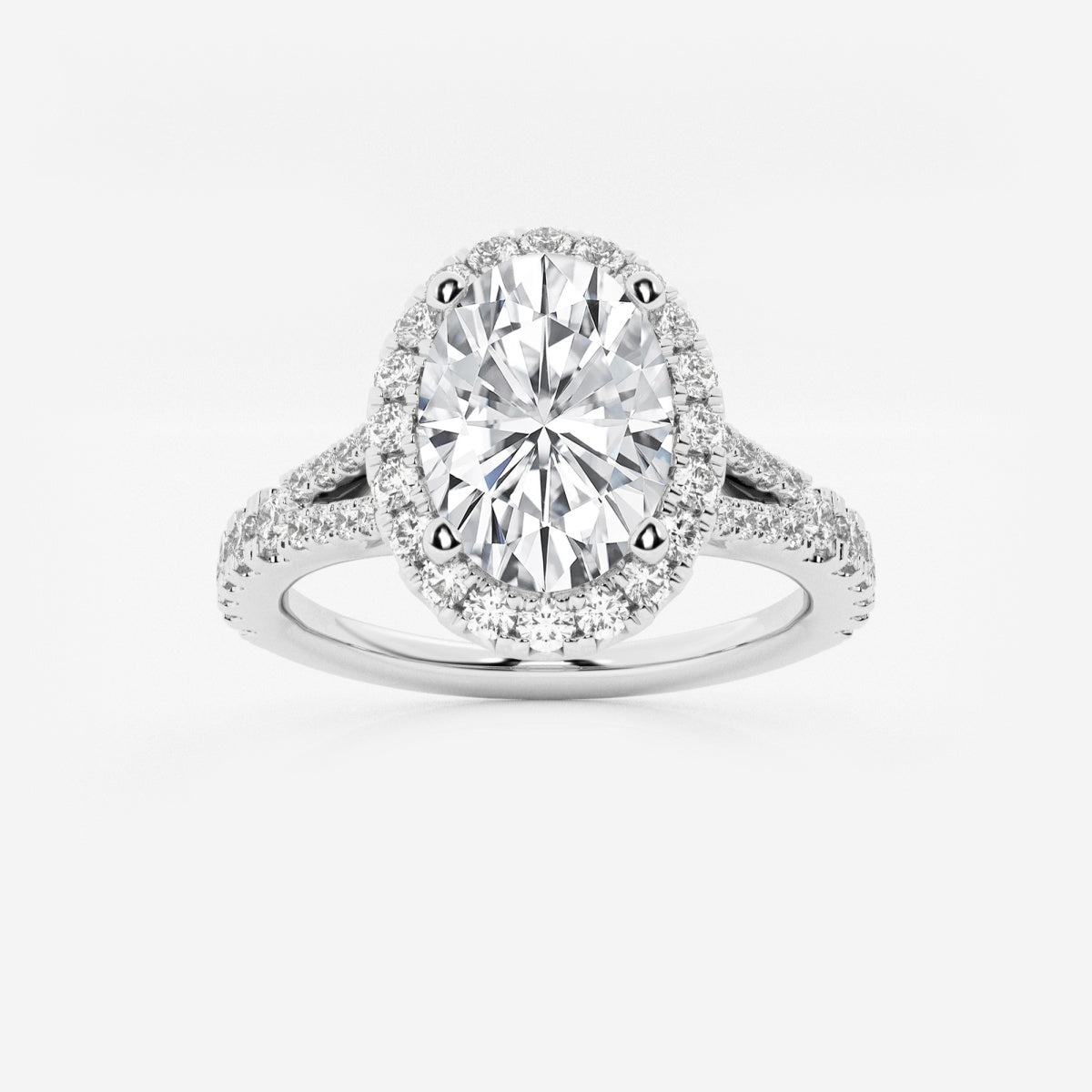 Sophia - Split Shank Halo Engagement Ring