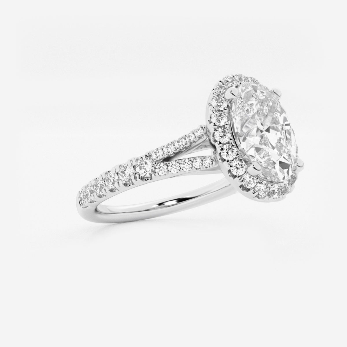 Sophia - Split Shank Halo Engagement Ring