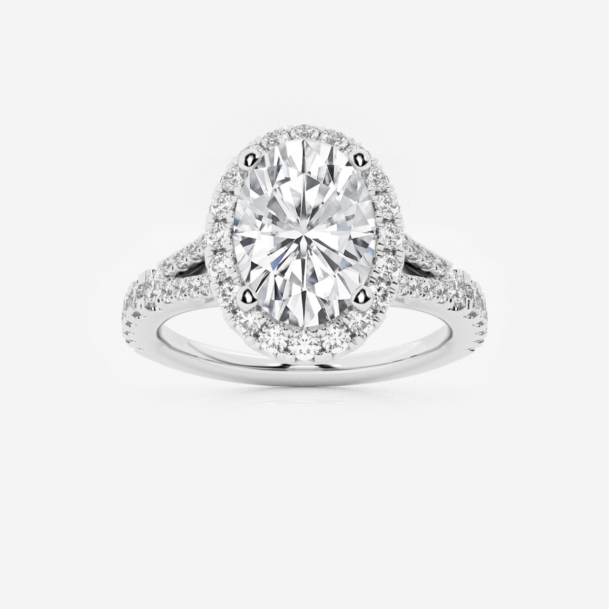 Sophia - Split Shank Halo Engagement Ring