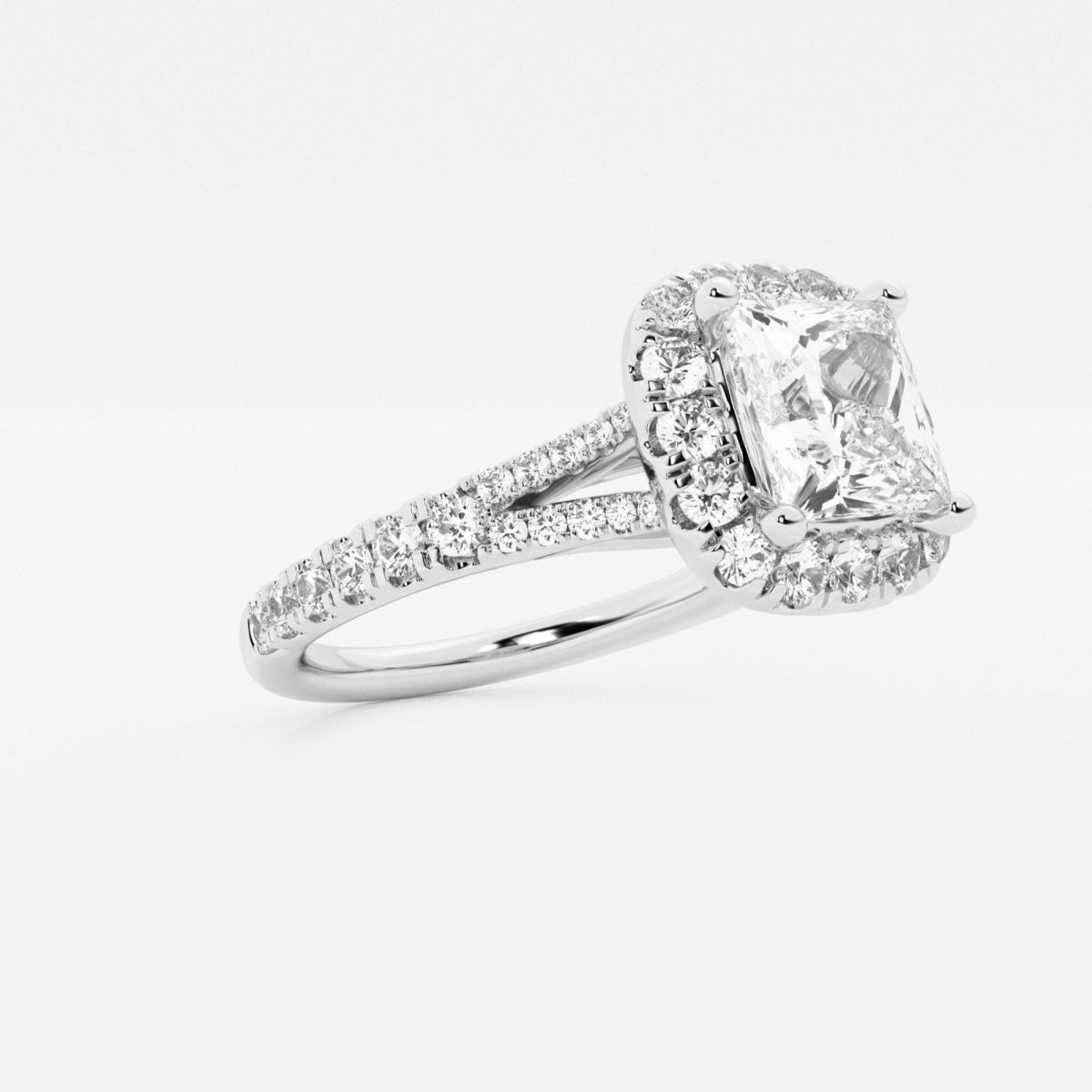 Sophia - Split Shank Halo Engagement Ring