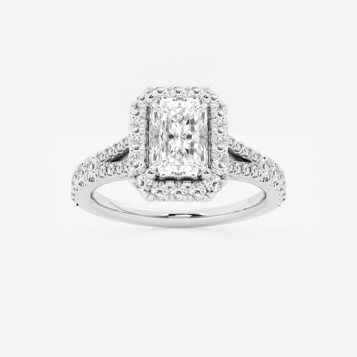 Sophia - Split Shank Halo Engagement Ring