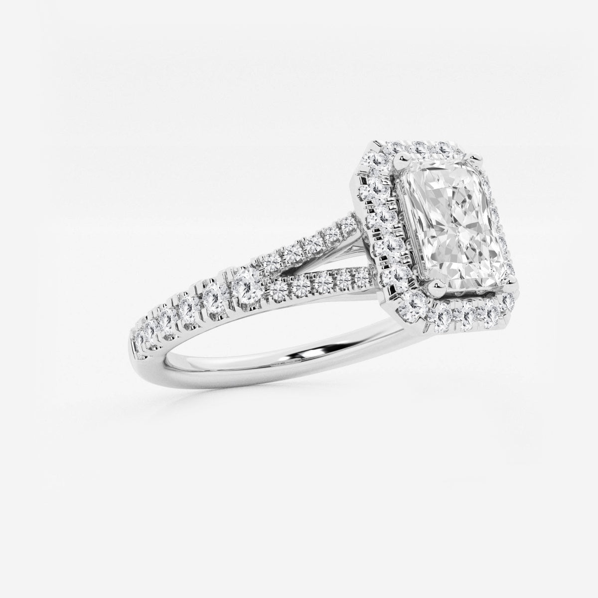 Sophia - Split Shank Halo Engagement Ring