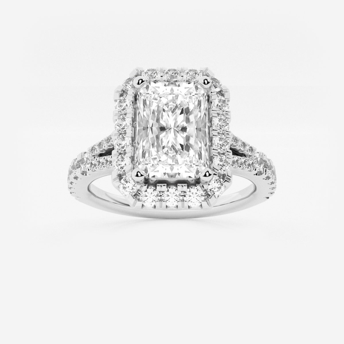 Sophia - Split Shank Halo Engagement Ring