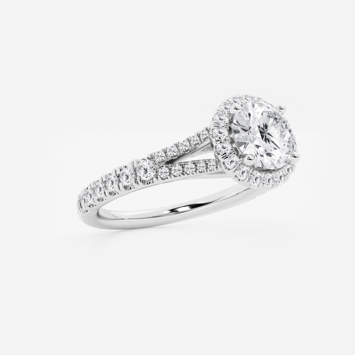 Sophia - Split Shank Halo Engagement Ring