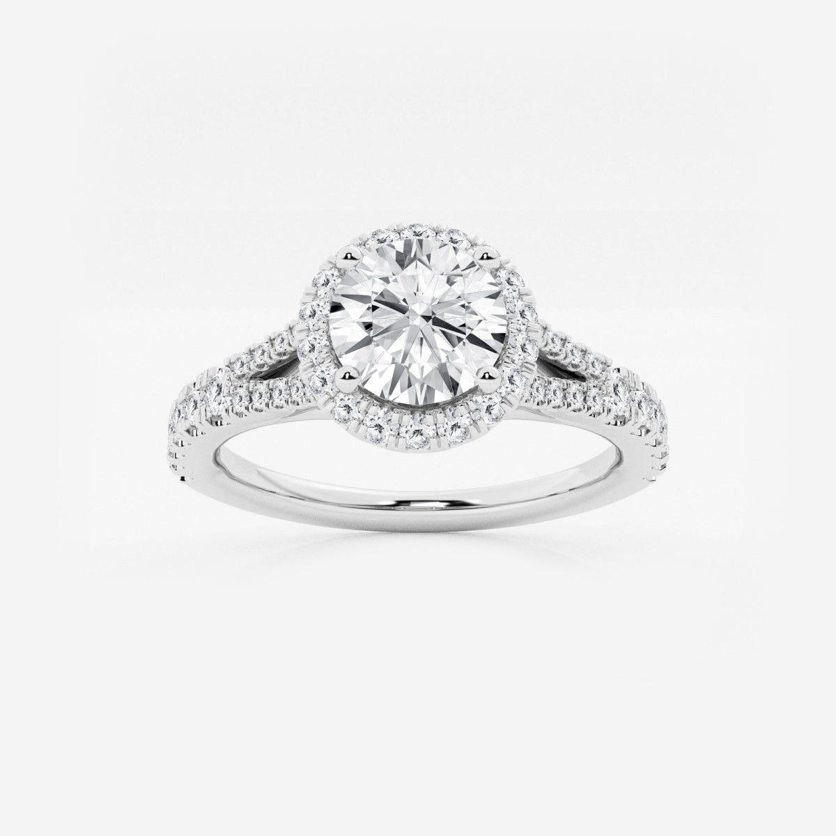 Sophia - Split Shank Halo Engagement Ring