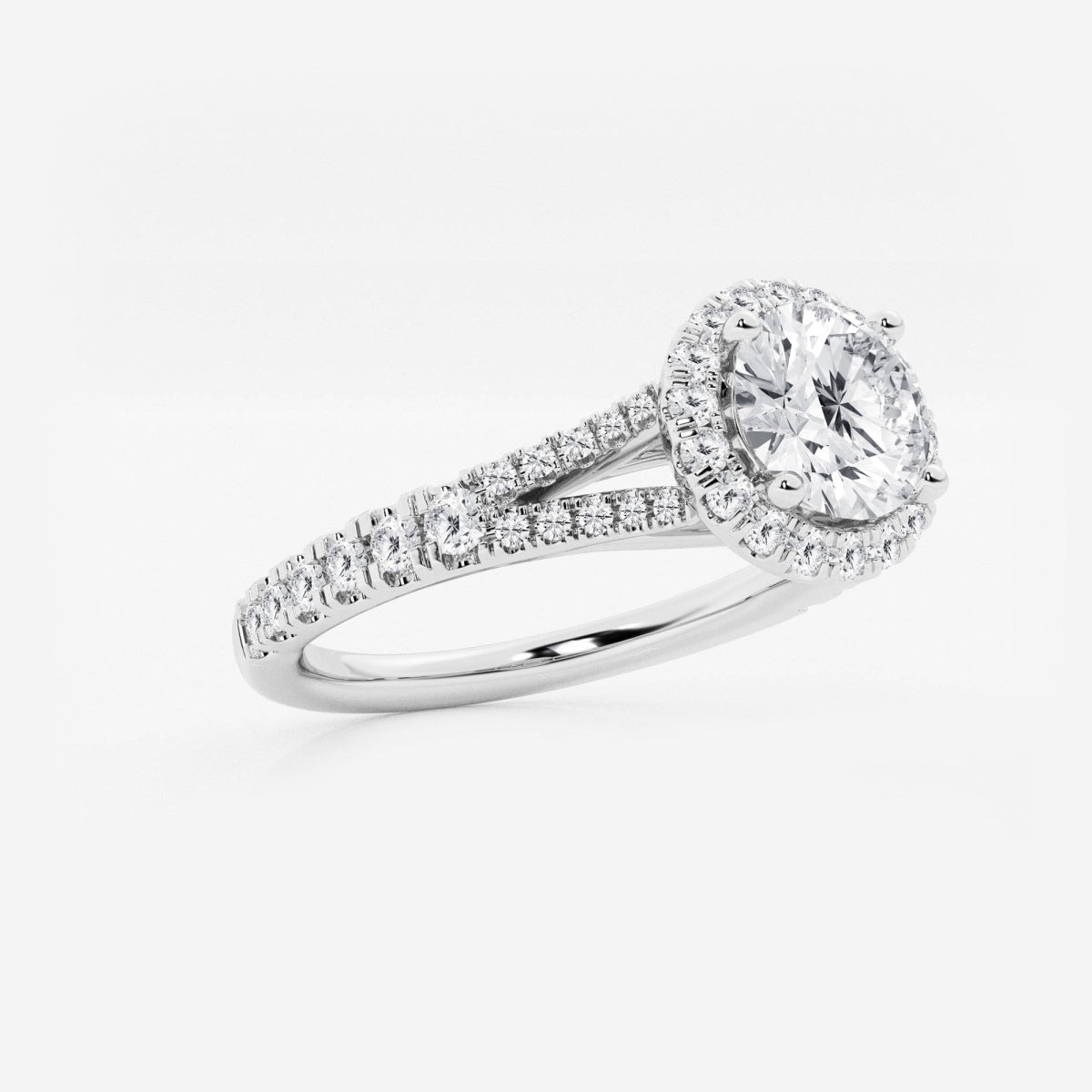 Sophia - Split Shank Halo Engagement Ring