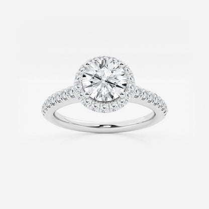 Stella - V-Prong Halo Engagement Ring