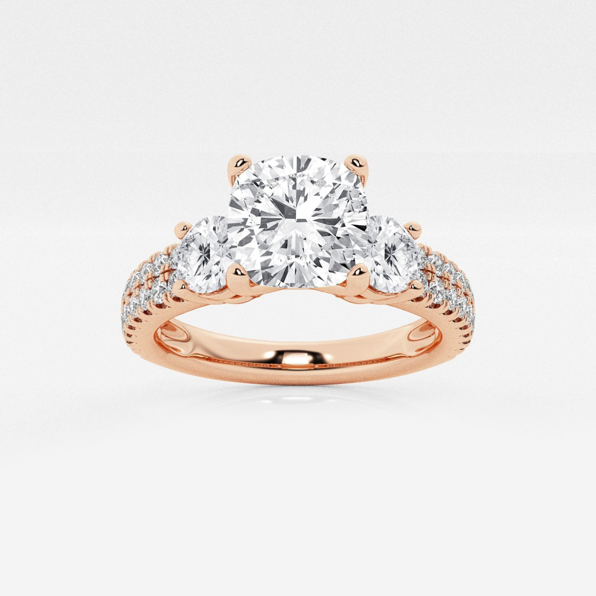 Vivienne - Double Row Accents Engagement Ring