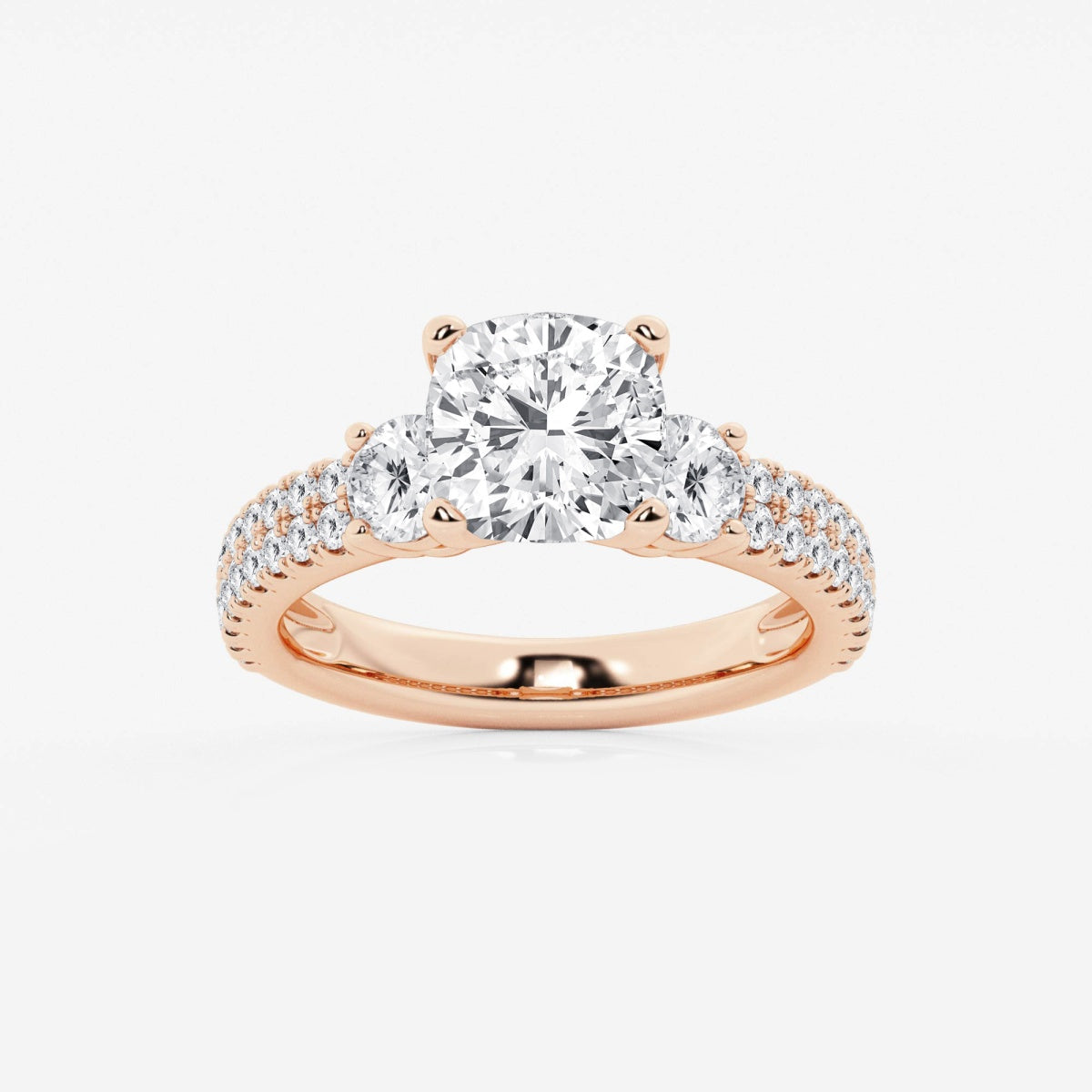 Vivienne - Double Row Accents Engagement Ring