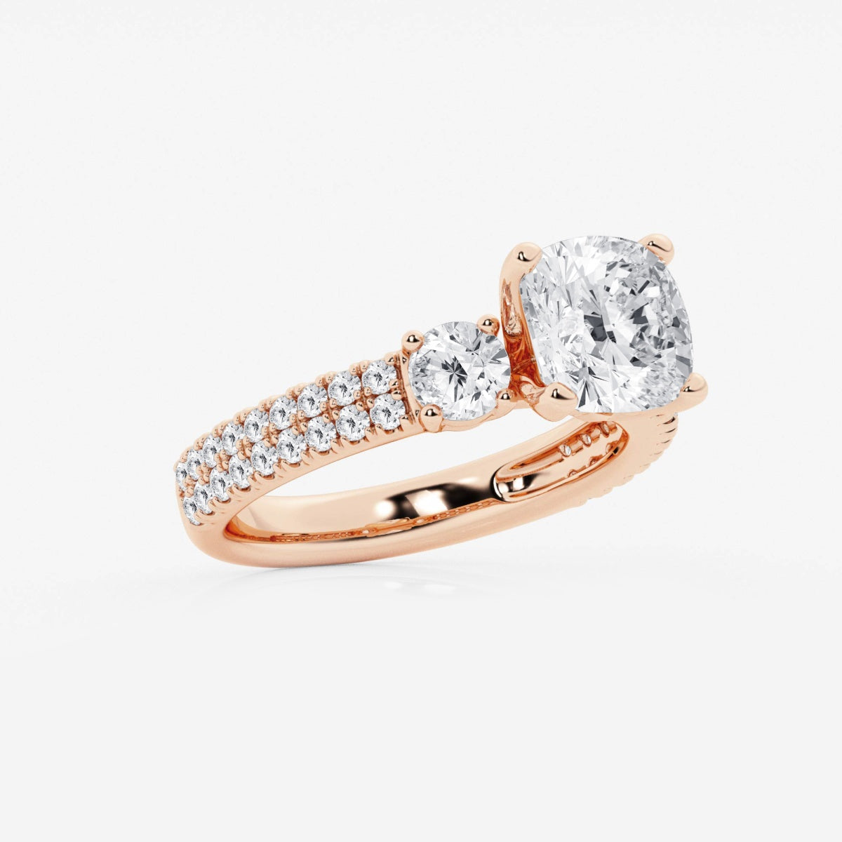 Vivienne - Double Row Accents Engagement Ring