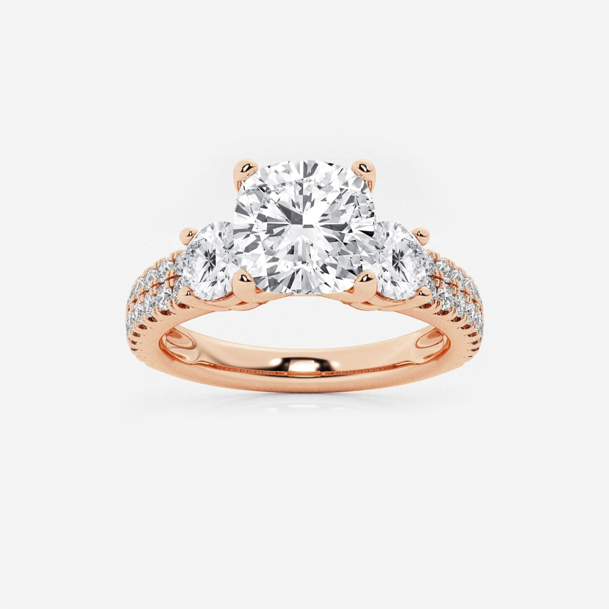 Vivienne - Double Row Accents Engagement Ring