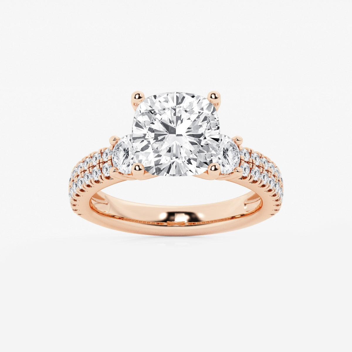 Vivienne - Double Row Accents Engagement Ring