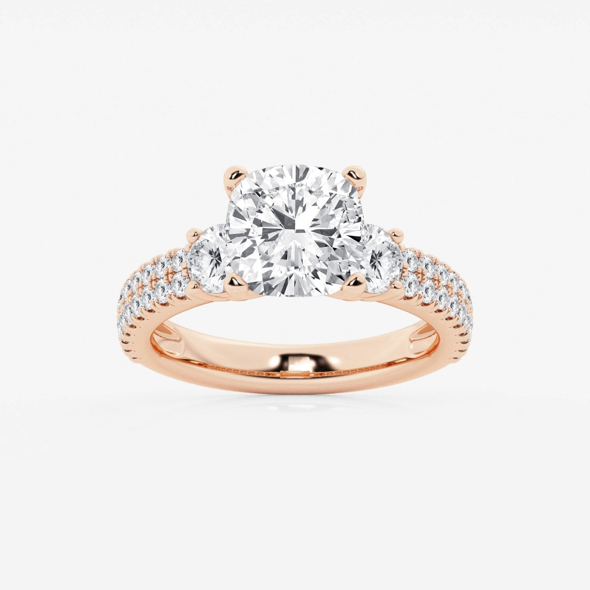 Vivienne - Double Row Accents Engagement Ring