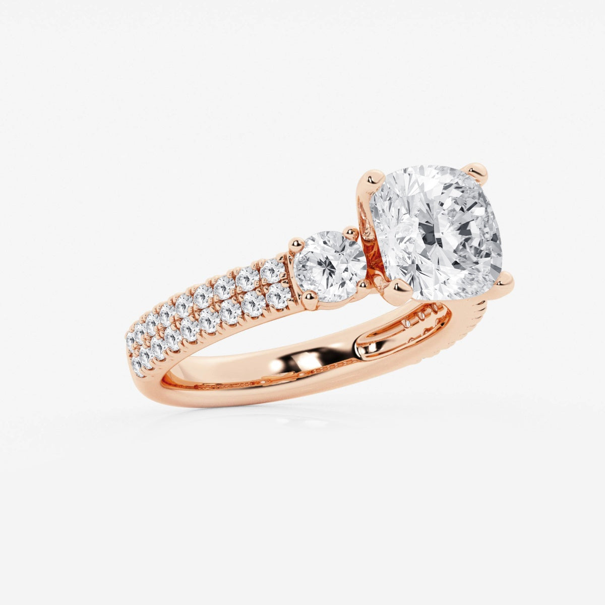 Vivienne - Double Row Accents Engagement Ring