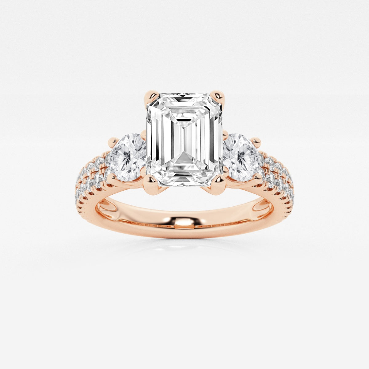 Vivienne - Double Row Accents Engagement Ring