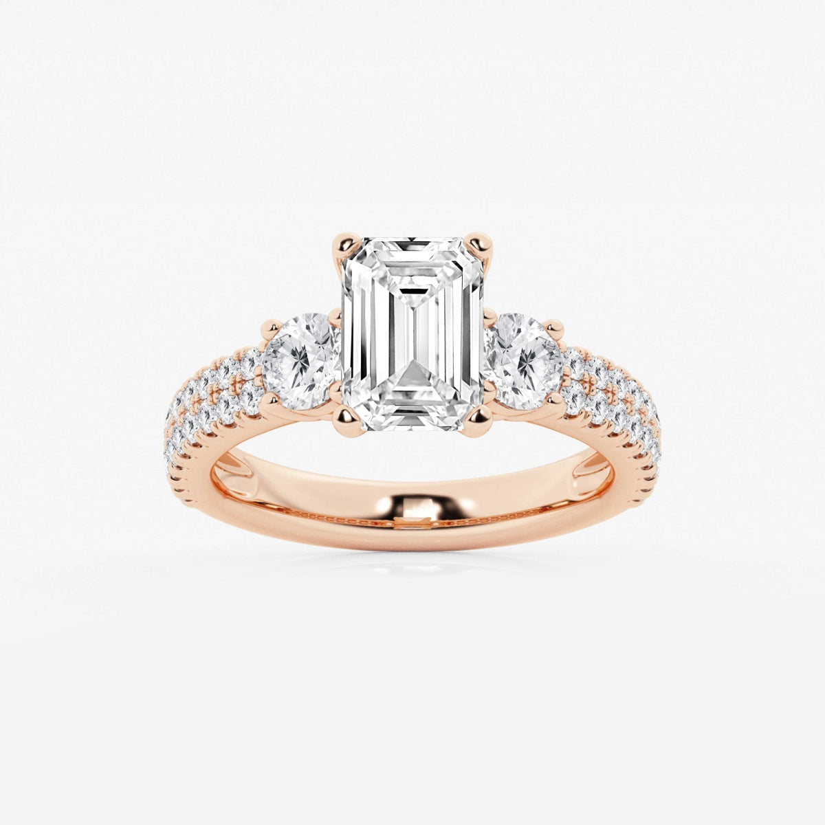 Vivienne - Double Row Accents Engagement Ring