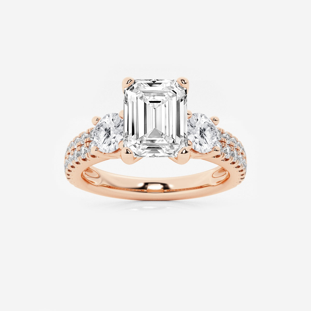 Vivienne - Double Row Accents Engagement Ring