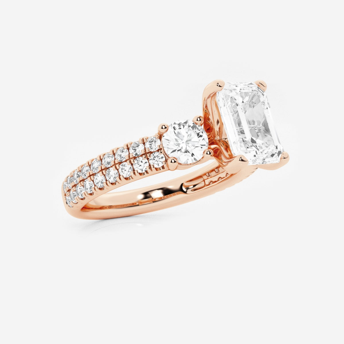 Vivienne - Double Row Accents Engagement Ring