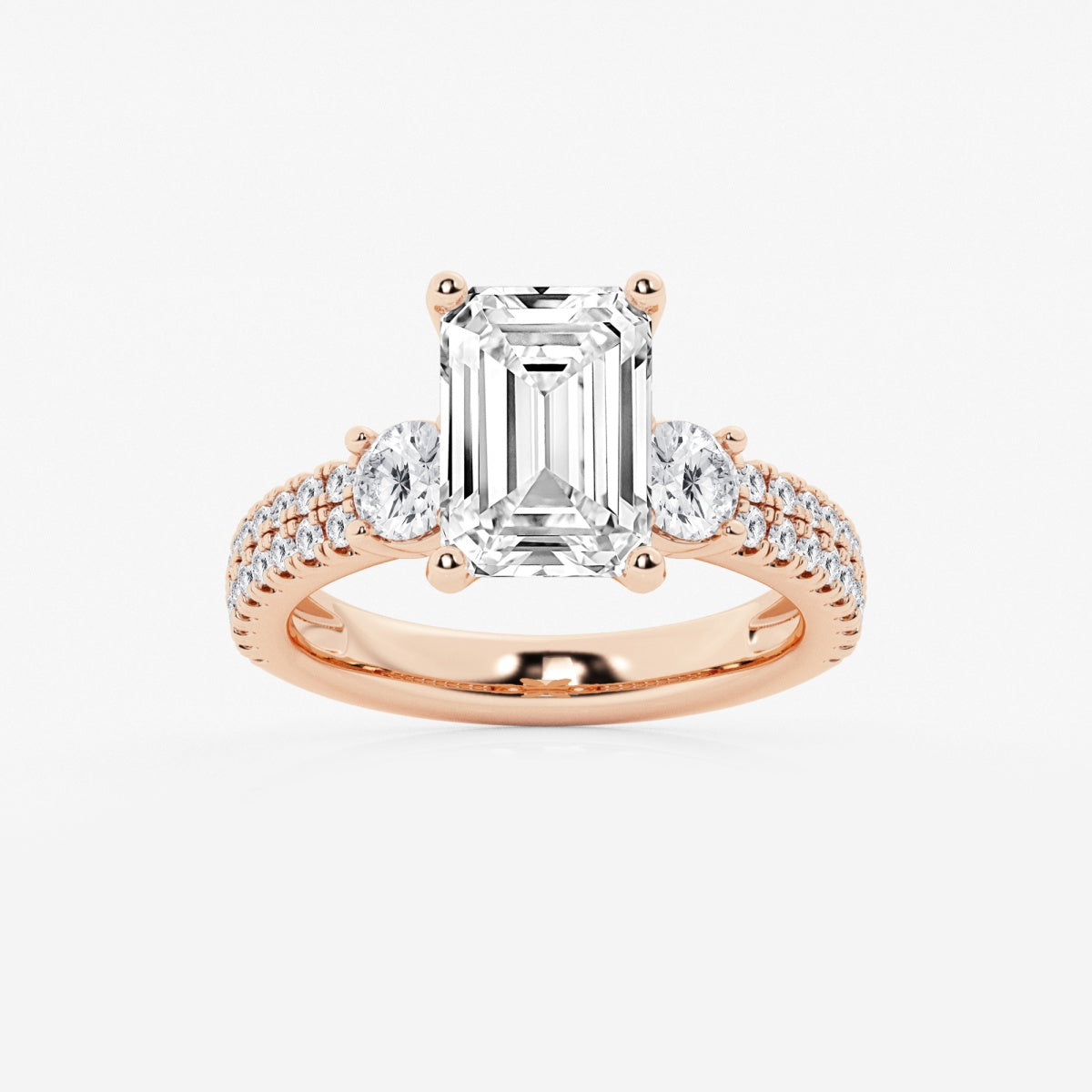 Vivienne - Double Row Accents Engagement Ring