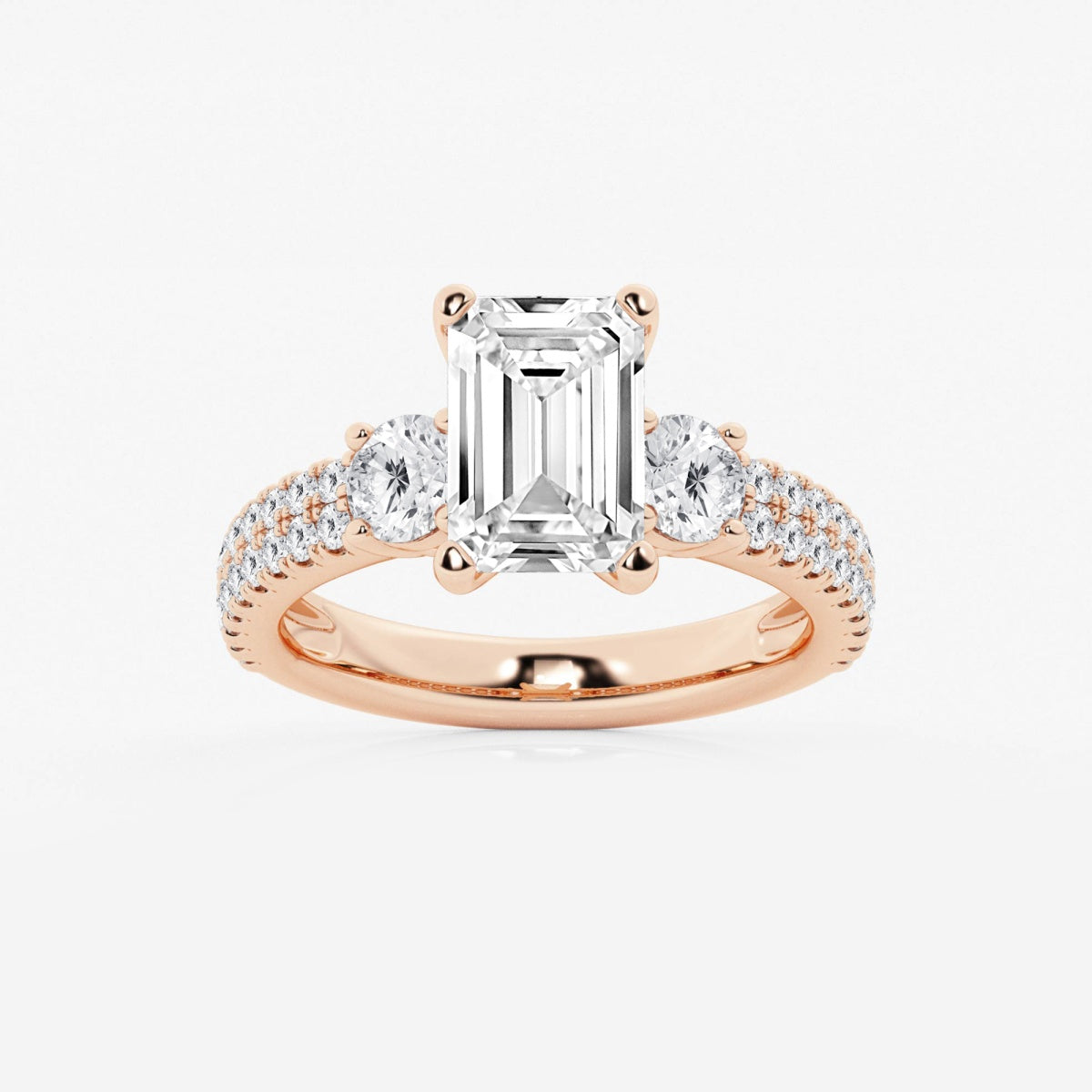 Vivienne - Double Row Accents Engagement Ring