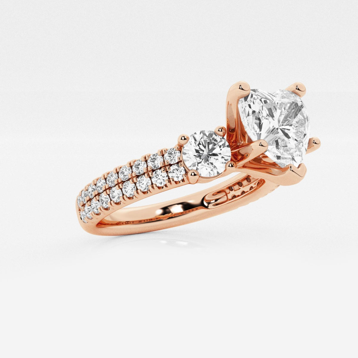 Vivienne - Double Row Accents Engagement Ring