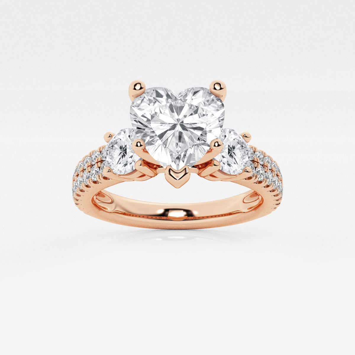 Vivienne - Double Row Accents Engagement Ring