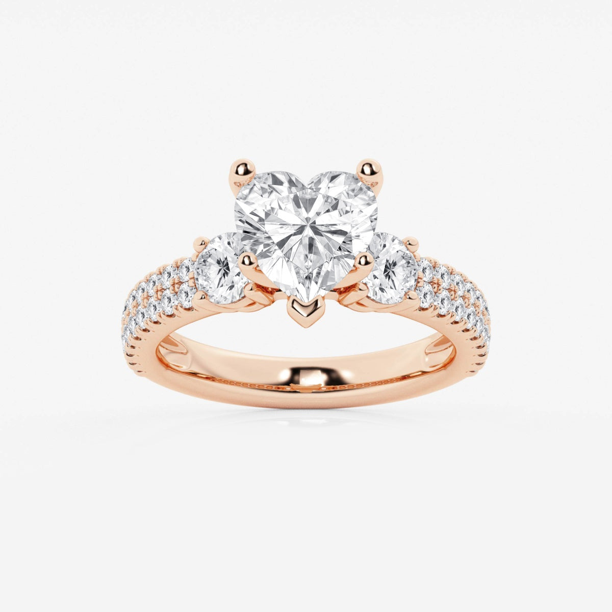 Vivienne - Double Row Accents Engagement Ring