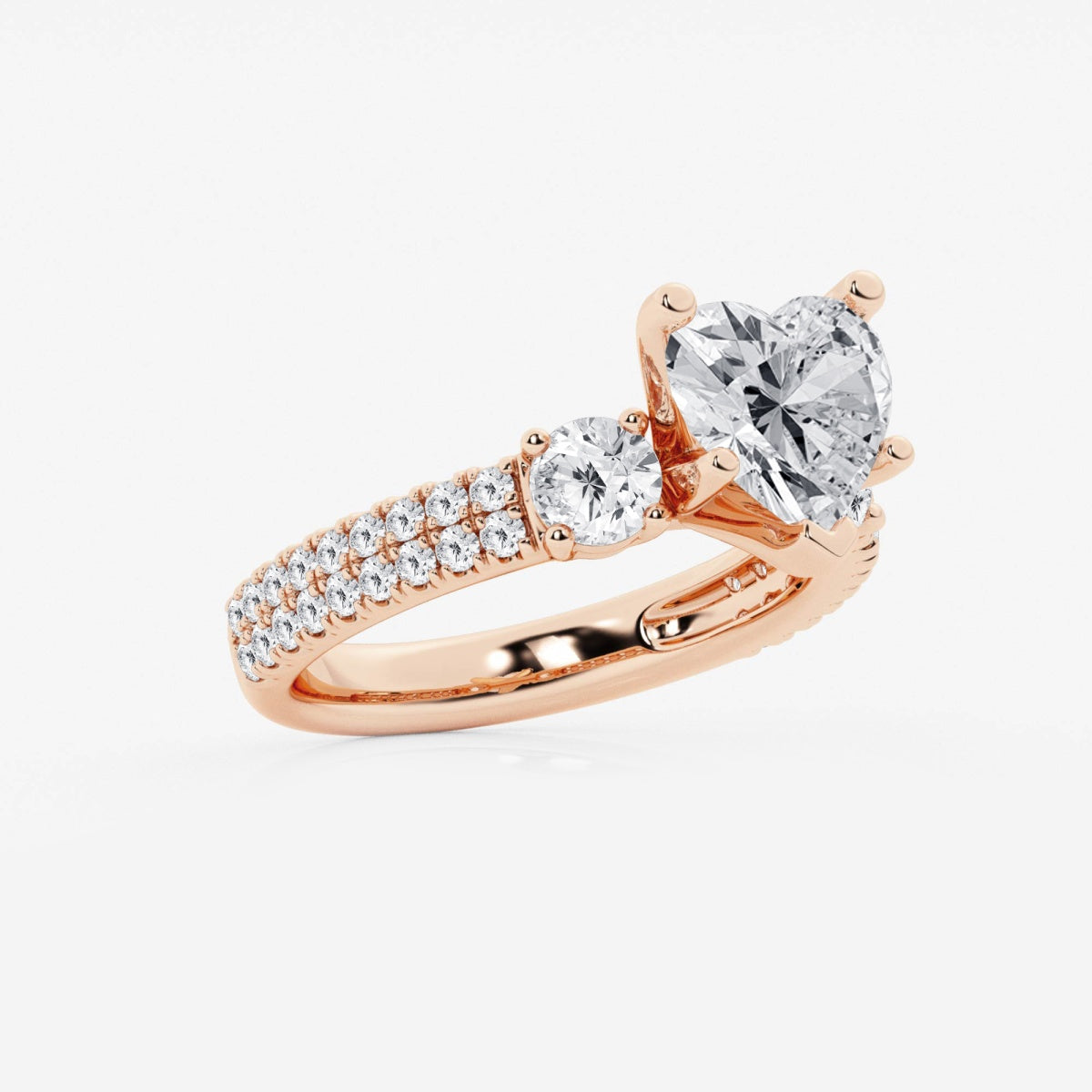 Vivienne - Double Row Accents Engagement Ring