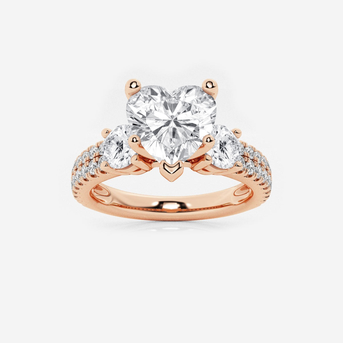 Vivienne - Double Row Accents Engagement Ring