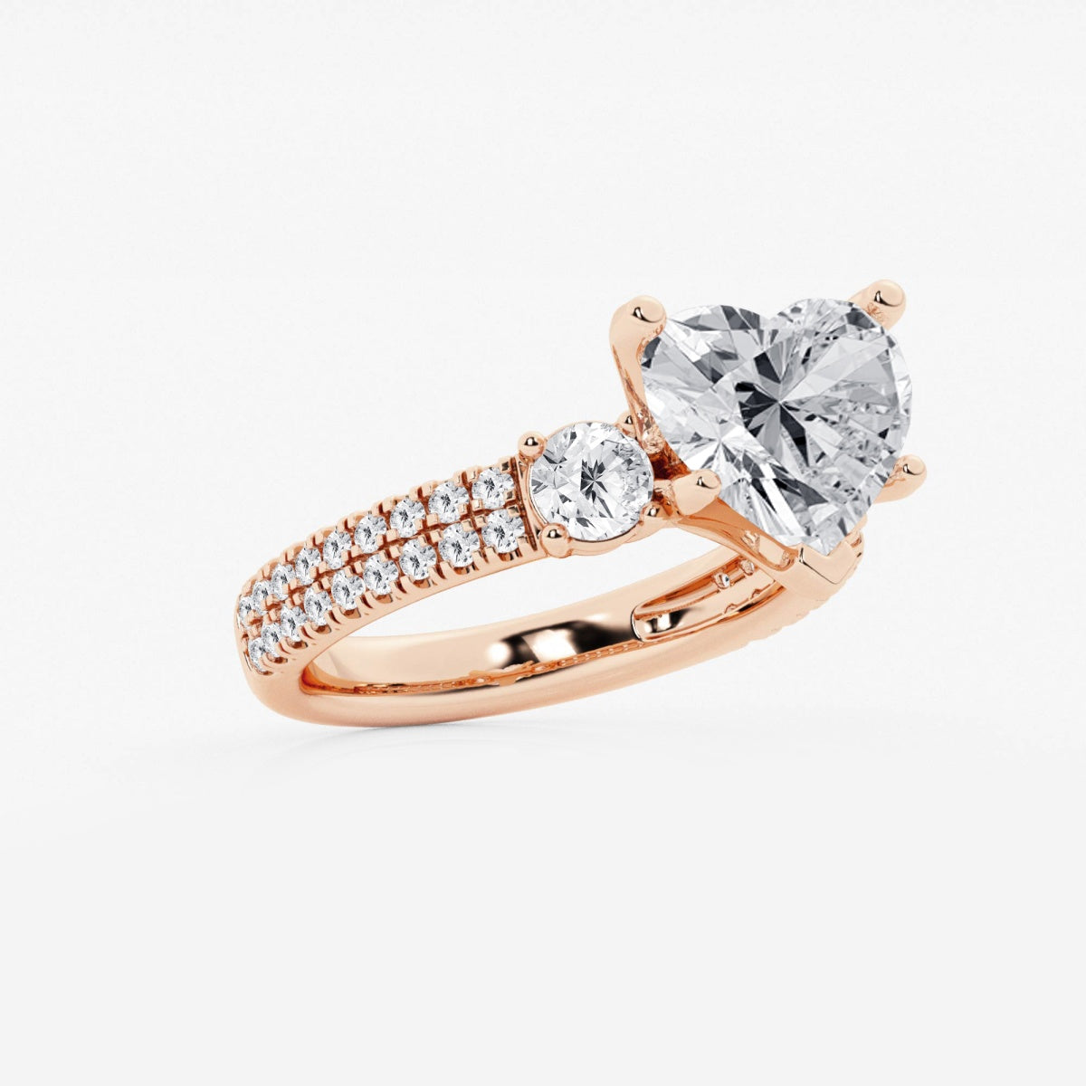 Vivienne - Double Row Accents Engagement Ring