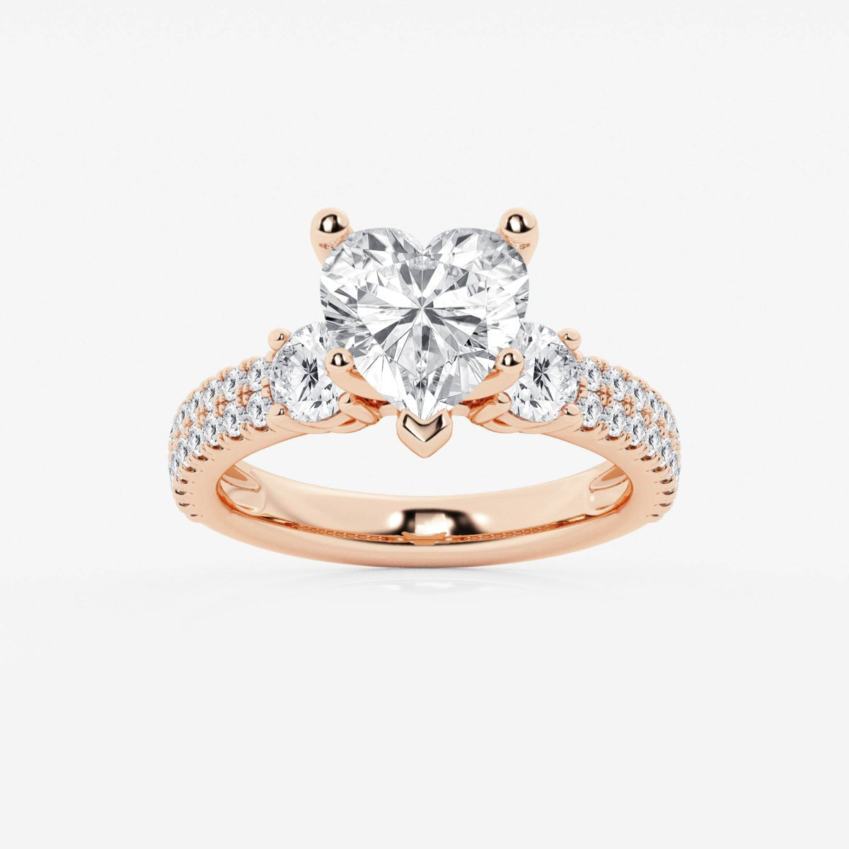 Vivienne - Double Row Accents Engagement Ring