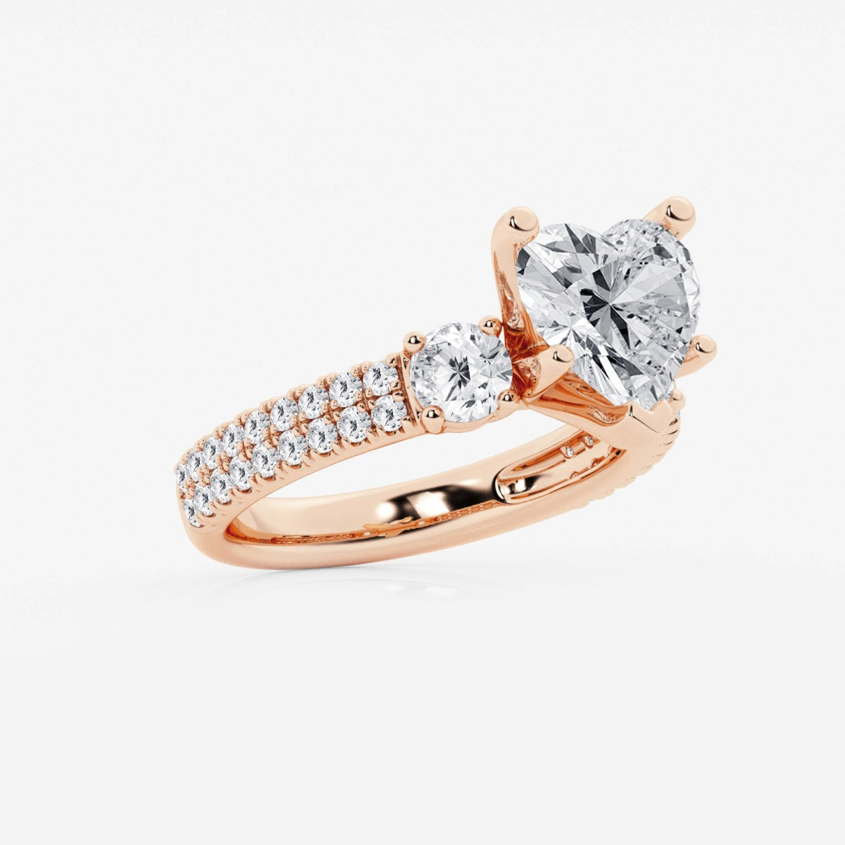 Vivienne - Double Row Accents Engagement Ring