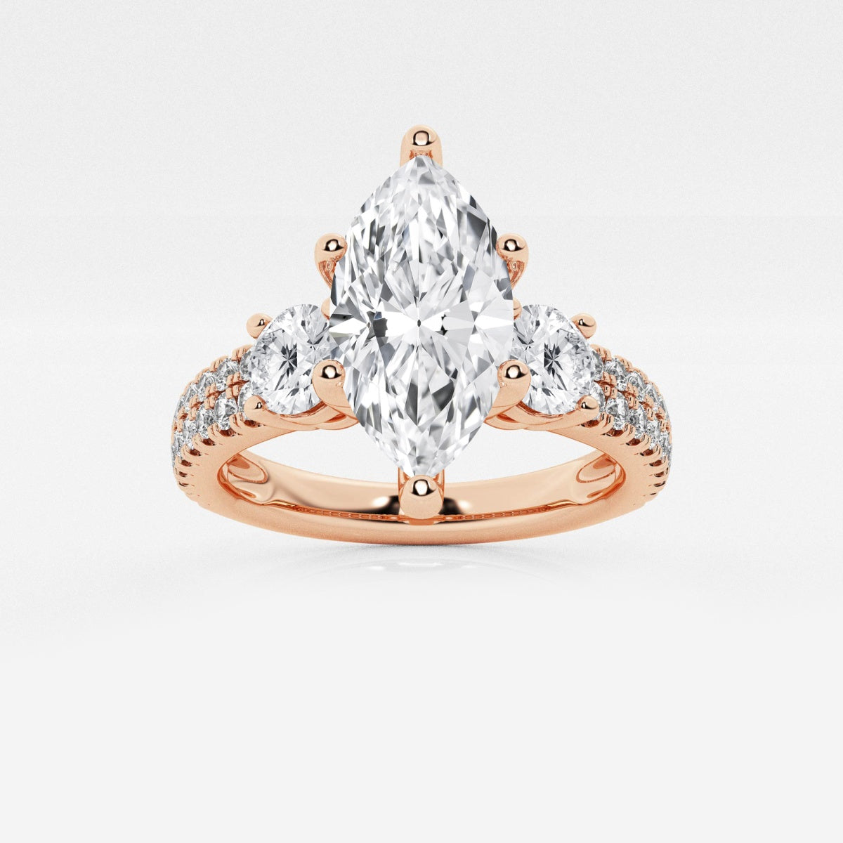 Vivienne - Double Row Accents Engagement Ring