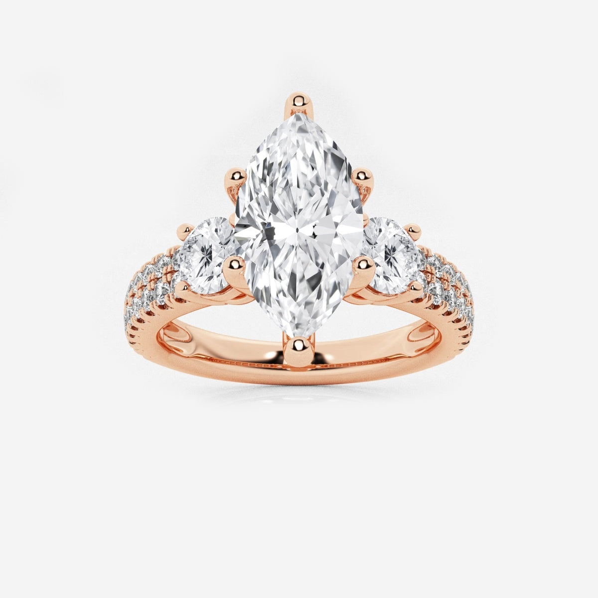 Vivienne - Double Row Accents Engagement Ring