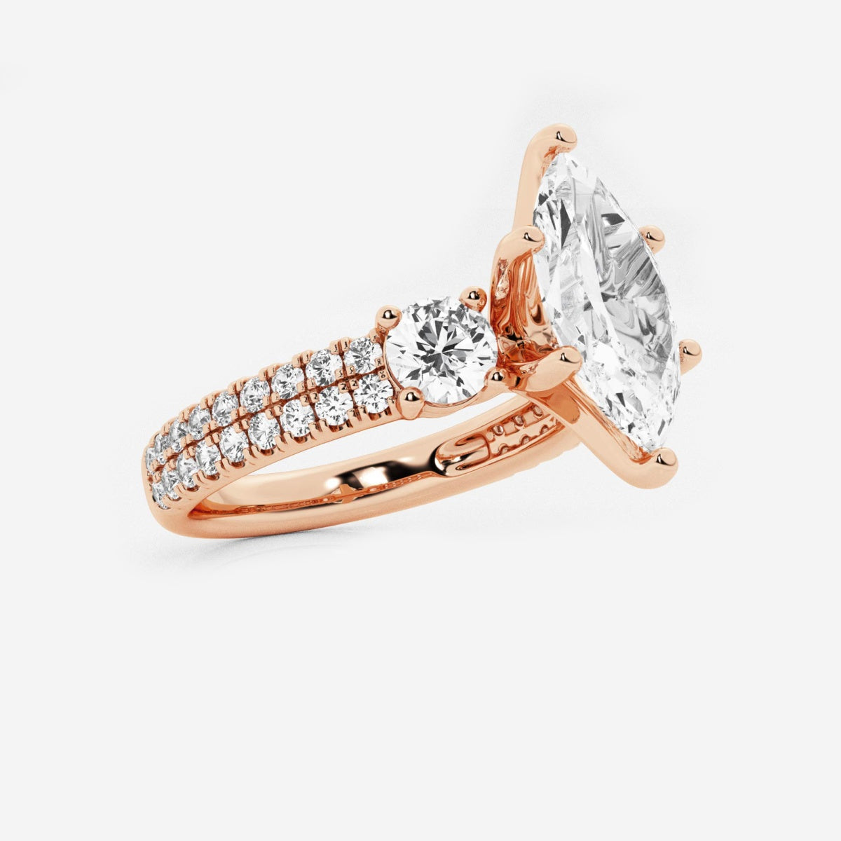 Vivienne - Double Row Accents Engagement Ring