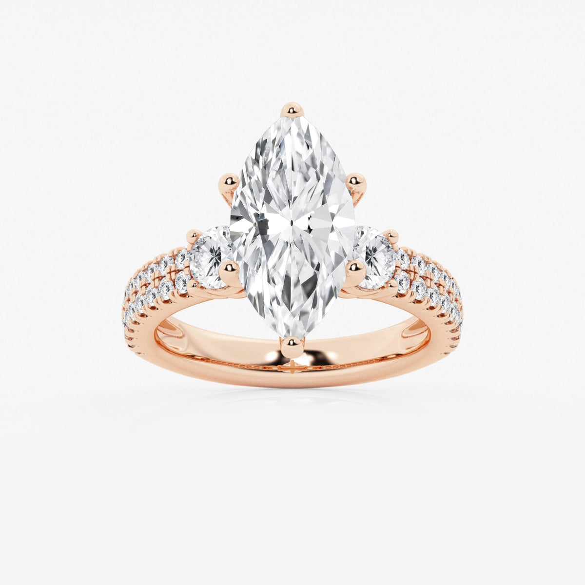 Vivienne - Double Row Accents Engagement Ring