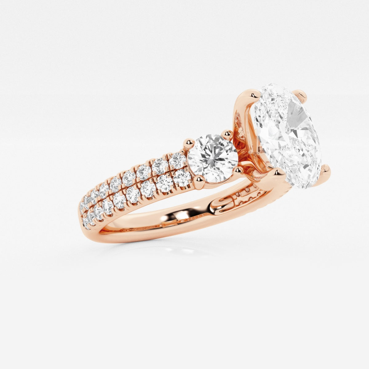 Vivienne - Double Row Accents Engagement Ring