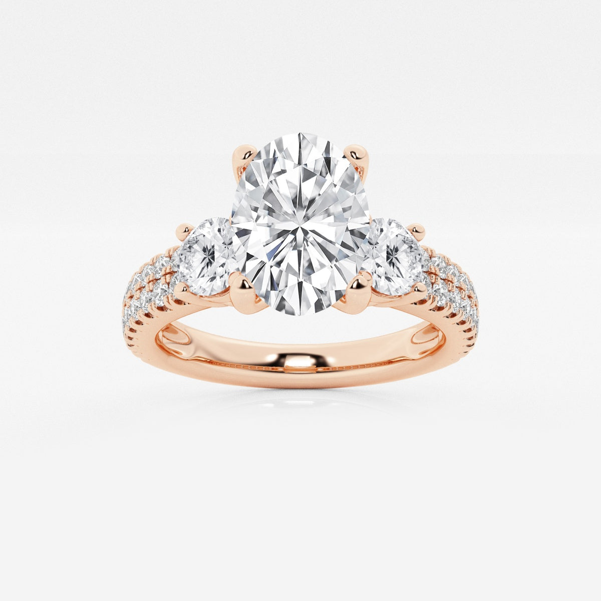 Vivienne - Double Row Accents Engagement Ring