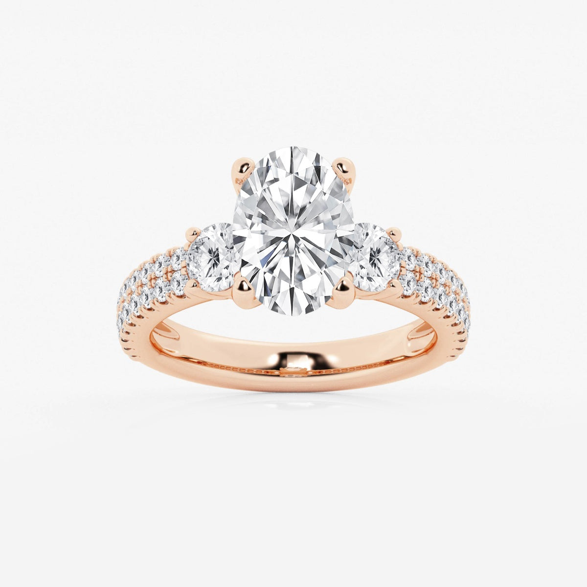 Vivienne - Double Row Accents Engagement Ring