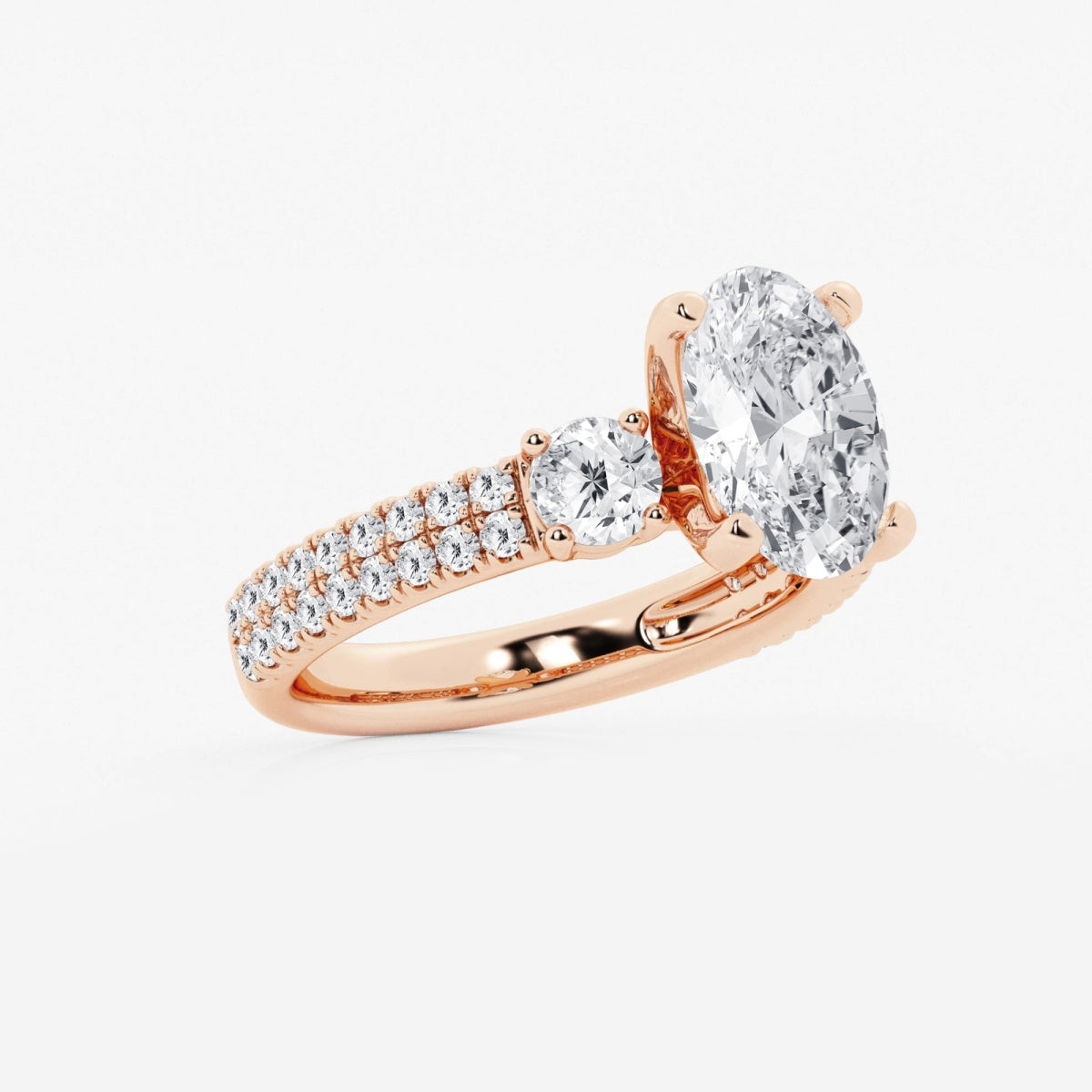 Vivienne - Double Row Accents Engagement Ring