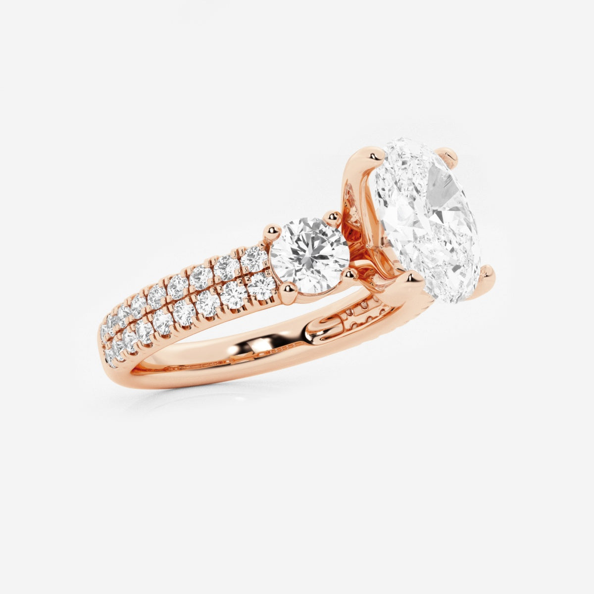 Vivienne - Double Row Accents Engagement Ring