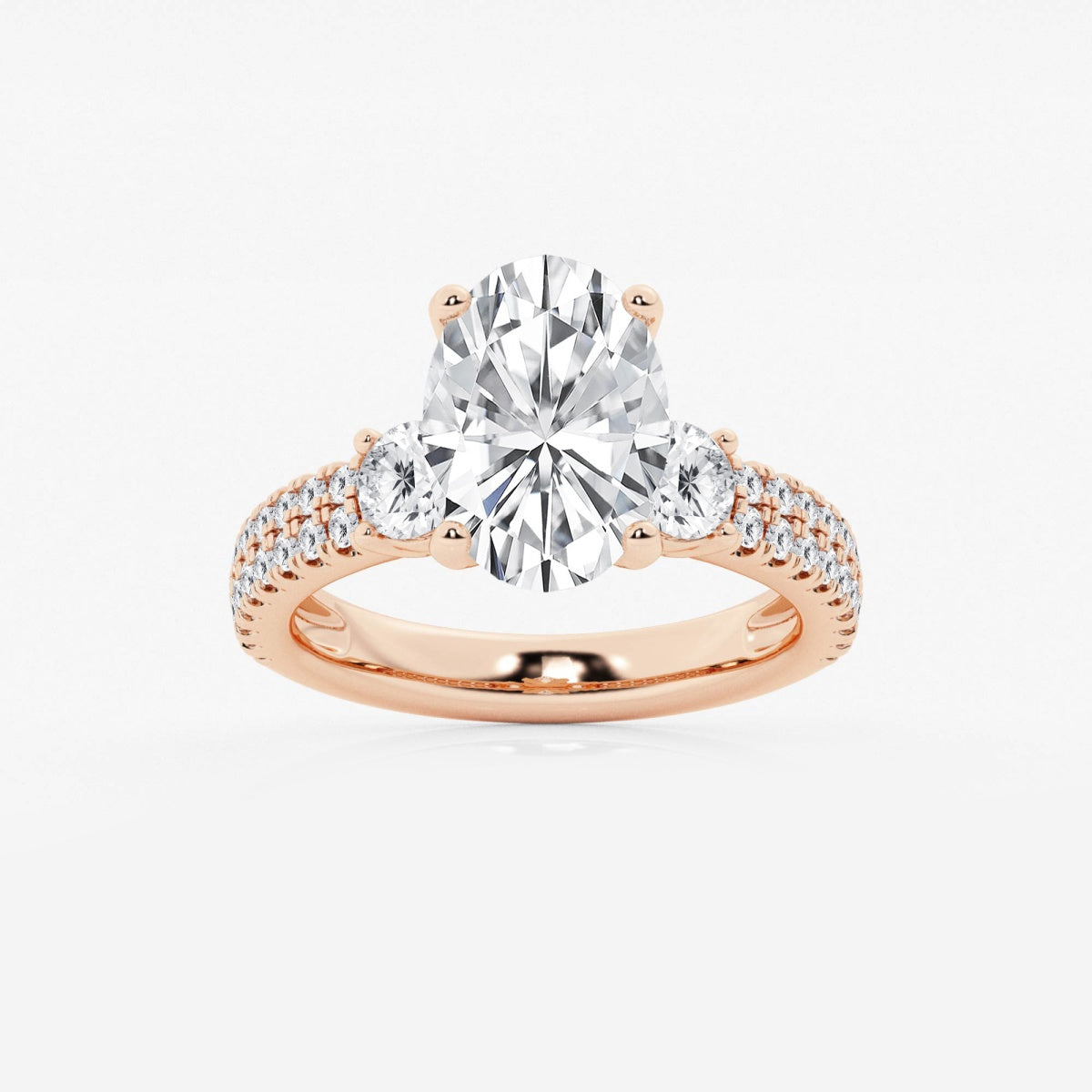 Vivienne - Double Row Accents Engagement Ring