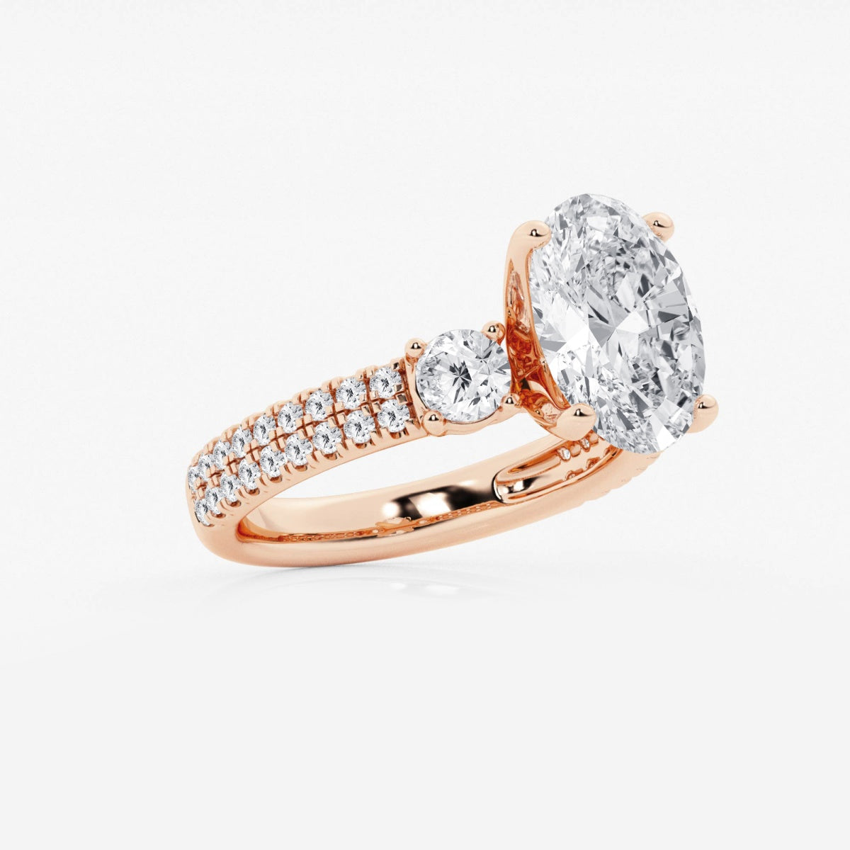 Vivienne - Double Row Accents Engagement Ring