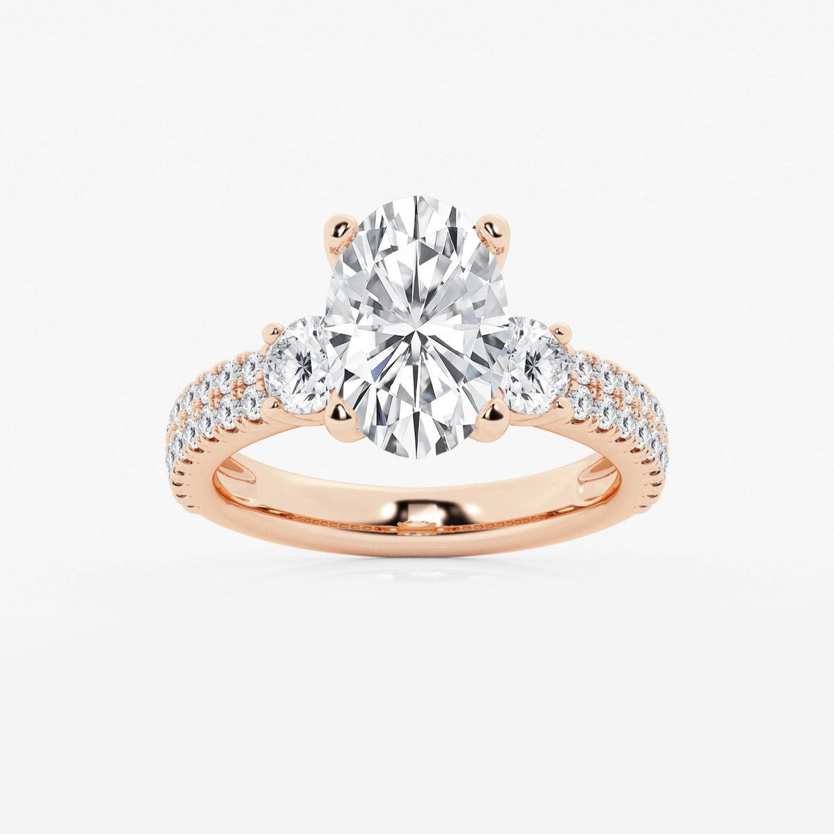 Vivienne - Double Row Accents Engagement Ring