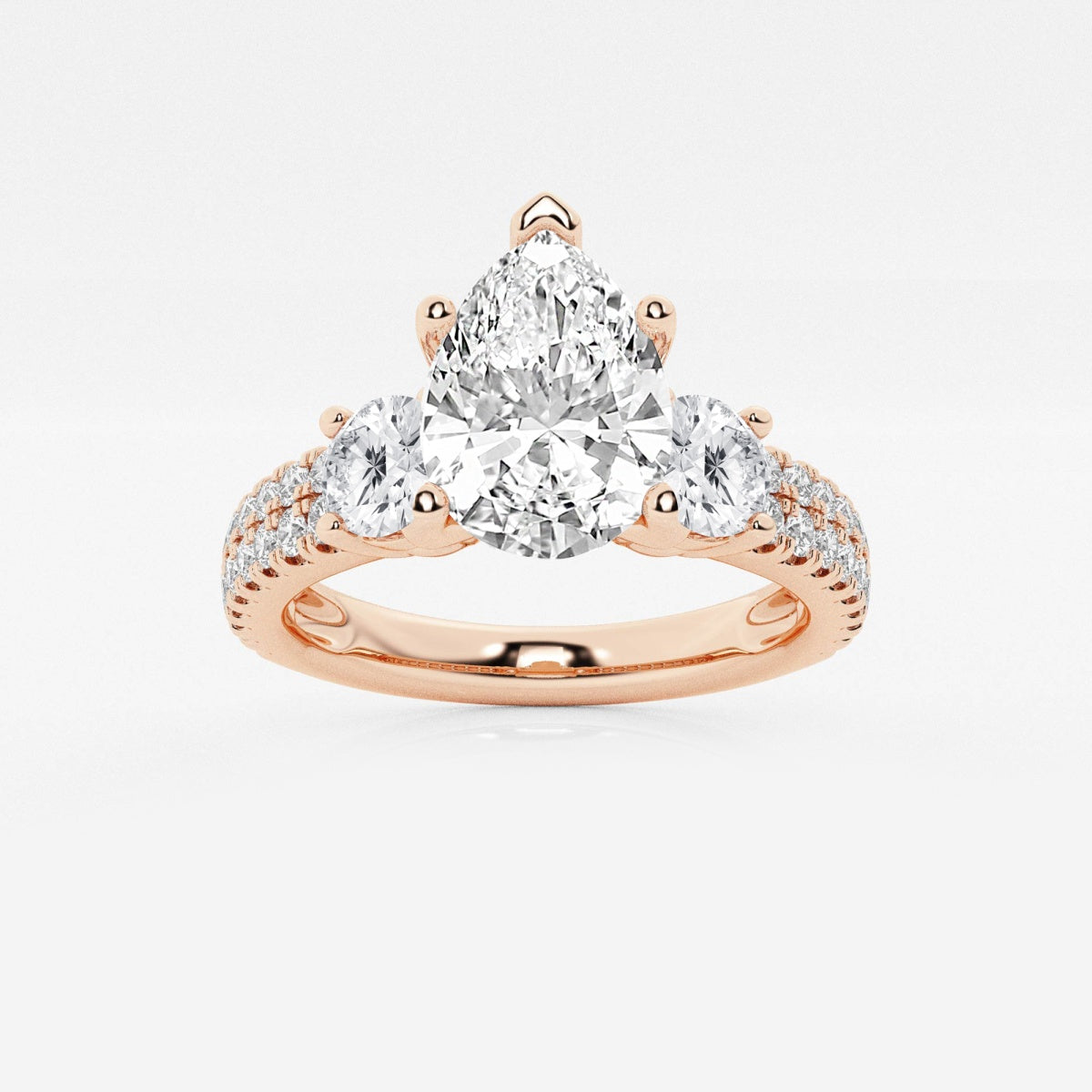 Vivienne - Double Row Accents Engagement Ring